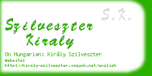 szilveszter kiraly business card